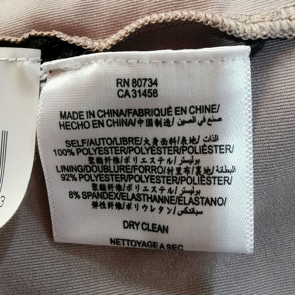 BCBGMaxAzria | Leticia yellow grey & black colour Block Dress - Sz M - Picture 8 of 8